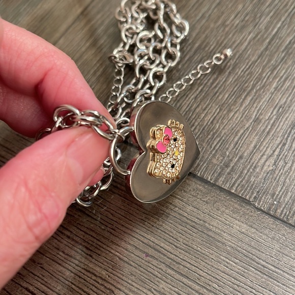 Rhinestone Hello Kitty Adjustable Chain Necklace - Picture 13 of 16